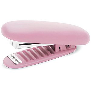 Mini Grampeador Plastico Rosa  P/15 Fls Mxg15D Maxprint