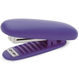 Mini Grampeador Plastico Roxo P/15 Fls Mxg15D Maxprint