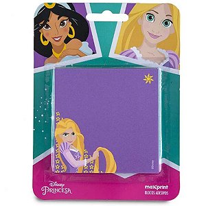 BLOCO ADESIVO 76X76 DISNEY RAPUNZEL E JASMINE 100FLS MAXPRINT
