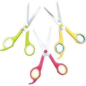 Tesoura Escolar Aco Inox 14Cm Cabo Colorido K-605