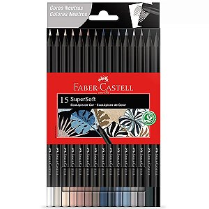 LAPIS DE COR SUPERSOFT 15 CORES NEUTRAS FABER CASTELL