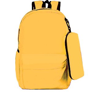 MOCHILA S/ESTAMPA AMARELO OURO