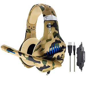 FONE DE OUVIDO HEADSET GAMER AMARELO KP-GA01 KNUP