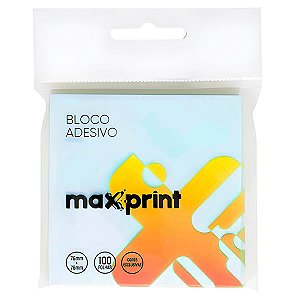 BLOCO ADESIVO 76X76 AQUA 100FLS MAXPRINT