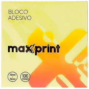 BLOCO ADESIVO 76X76 AMARELO 100FLS MAXPRINT