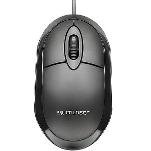 MOUSE COM FIO USB PRETO MULTILASER