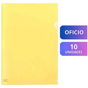 PASTA EM L OFICIO AMARELA C/10 041PP-AM DAC