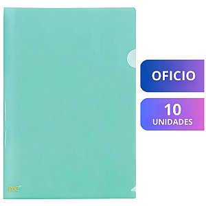 PASTA EM L OFICIO VERDE C/10 041PP-VD DAC
