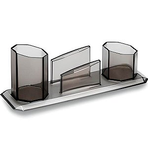 PORTA LAPIS/CLIPS/LEMBRETE TRIPLO FUME WALEU