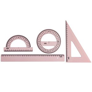 KIT REGUA SEGUNDO GRAU NEW LINE ROSA PASTEL WALEU
