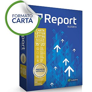 PAPEL SULFITE BRANCO CARTA 75G C/500 FOLHAS REPORT