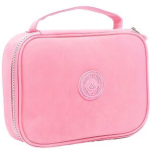ESTOJO ESCOLAR 100 PENS NECESSAIRE ROSA CLARO