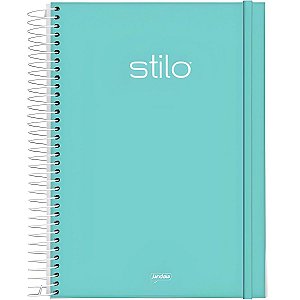 CADERNO UNIV 10 MATERIAS VERDE PASTEL CF STILO 200FLS JANDAIA