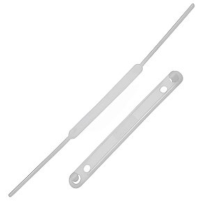 GRAMPO TRILHO PLASTICO BRANCO C/50 UNID FIX PAPER