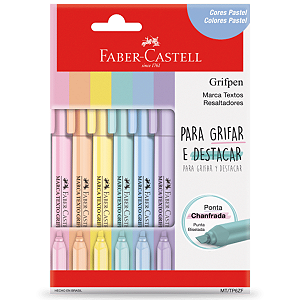 MARCA TEXTO GRIFPEN 6 CORES FABER CASTELL