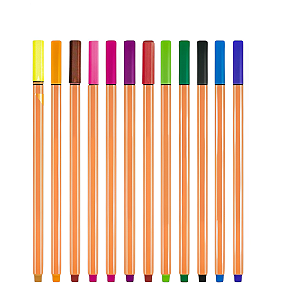 CANETA HIDROGRAFICA C41785 0.4MM 12 CORES FINE LINE