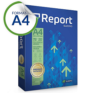 PAPEL SULFITE A4 VERDE 75G C/500 FOLHAS REPORT