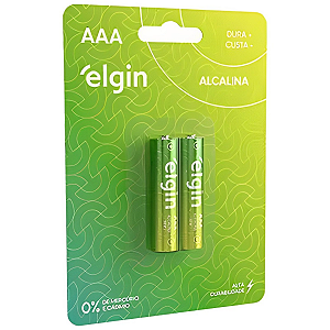PILHA ALCALINA PALITO AAA C/2 ELGIN