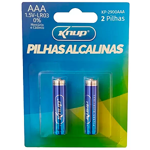 PILHAS ALCALINA PALITO AAA C/2 1.5V-LR03 KP-2900AAA KNUP