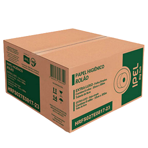 PAPEL HIGIENICO ROLAO 10X300MT 100% CELULOSE FOLHA SIMPLES IPEL