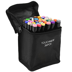 CANETA HIDROGRAFICA 36 CORES PONTA DUPLA TOUCH