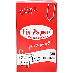 CLIPS GALVANIZADO 6/0 C/220 UN FIX PAPER