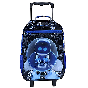 MOCHILA ESCOLAR C/RODINHA AZUL ASTROBOT 60729 DERMIWIL