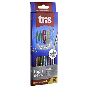 LAPIS DE COR MEGA SOFT TONS METALICO C/10 TRIS
