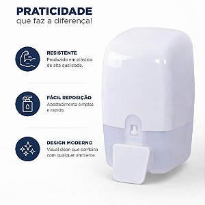 DISPENSER SABONETE EXACCTA PLUS RESERV CREMOSO CRISTAL TRILHA