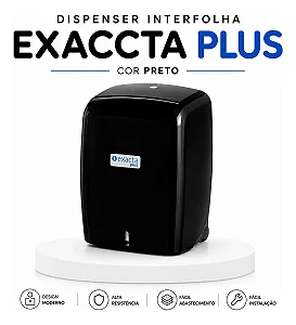 DISPENSER INTERFOLHA EXACCTA PLUS PRETO TRILHA