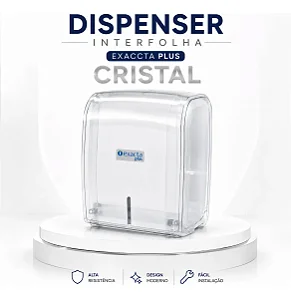 DISPENSER INTERFOLHA EXACCTA PLUS CRISTAL TRILHA