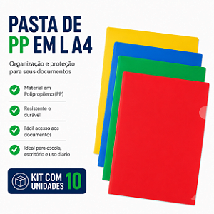 PASTA DE PP EM L A4 C/10 AMARELO