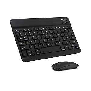 KIT TECLADO+MOUSE S/FIO BLUETOOTH RECARREGAVEL PRETO