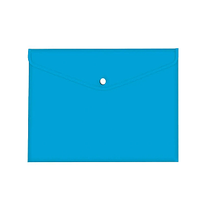 PASTA COM BOTAO DE PRESSAO A4 PCT/5 UNID..AZUL