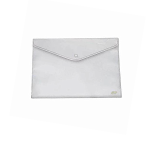 PASTA COM BOTAO DE PRESSAO A4 CRISTAL