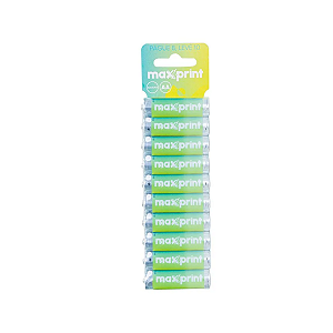 PILHA ALCALINA PEQUENA AA 1,5V C/10 MAXPRINT