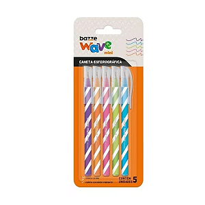 CANETA ESFEROGRAFICA 5 CORES MINI BAZZE WAVE