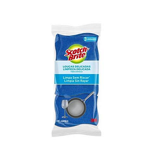 ESPONJA NAO RISCA AZUL C/3 SCOTCH- BRITE