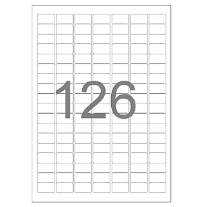 ETIQUETA INKJET/ LASER 26,0 X 15,0 -126 ETIQUETA FOLHA - ENV C/ 25 FOLHAS MAXPRINT