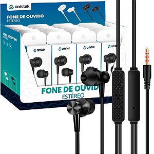 FONE DE OUVIDO ESTÉREO COM FIO ONISTEK
