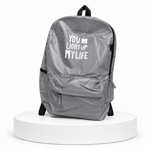 MOCHILA JUVENIL YOU LIGHT UP LIVE CINZA