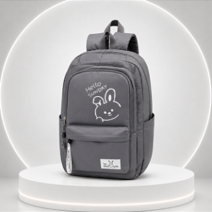 MOCHILA JUVENIL HELLO SUNDAY CINZA
