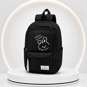 MOCHILA JUVENIL HELLO SUNDAY PRETO