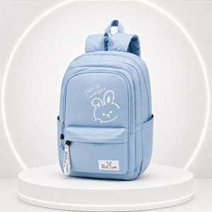 MOCHILA JUVENIL HELLO SUNDAY AZUL PASTEL