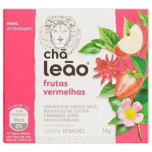 CHA FRUTAS VERMELHAS 16G C/10 LEAO