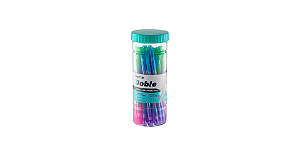 CANETA DOBLE FASHION 1.0MM POTE C/24 UN BAZZE