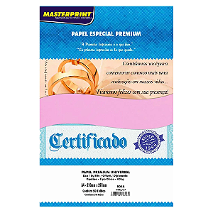 PAPEL DIPLOMATA / OPALINE A4 180G ROSA C/50 FOLHAS MATERPRINT