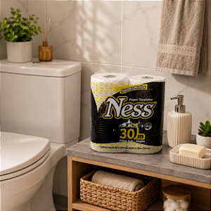 PAPEL HIGIENICO FOLHA DUPLA C/4 ROLOS 30M NESS