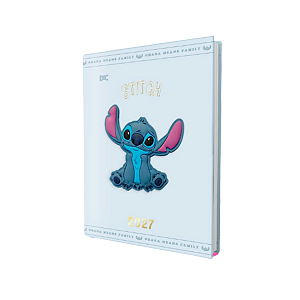 Agenda DAC Disney Stitch A5 2027 Capa Dura com Elástico Planner Planejamento Diário Organização