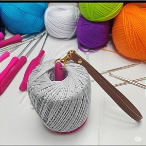Suporte Portátil Giratório Para Fios De Crochê/Suporte Giratório De Mão Para Tricô e Crochê